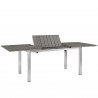 Modway Shore Outdoor Patio Wood Dining Table - Silver Gray in Collapsable View