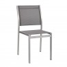 Modway Shore Outdoor Patio Aluminum Side Chair in Silver Gray - Front Side Angle