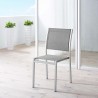 Modway Shore Outdoor Patio Aluminum Side Chair in Silver Gray - Lifestyle