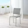 Modway Shore Outdoor Patio Aluminum Side Chair in Silver Gray - Lifestyle - Modway Shore Outdoor Patio Aluminum Side Chair in Silver Gray - Lifestyle