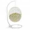 Modway Hide Outdoor Patio Swing Chair With Stand in White Peridot - Back Angle