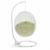 Modway Hide Outdoor Patio Swing Chair With Stand in White Peridot - Back Angle - Modway Hide Outdoor Patio Swing Chair With Stand in White Peridot - Back Angle