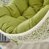 Modway Hide Outdoor Patio Swing Chair With Stand in White Peridot - Seat Closeup Angle - Modway Hide Outdoor Patio Swing Chair With Stand in White Peridot - Seat Closeup Angle