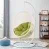 Modway Hide Outdoor Patio Swing Chair With Stand in White Peridot - Lifestyle - Modway Hide Outdoor Patio Swing Chair With Stand in White Peridot - Lifestyle