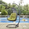 Modway Whisk Outdoor Patio Swing Chair With Stand in Peridot - Lifestyle