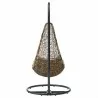 Modway Abate Wicker Rattan Outdoor Patio Swing Chair in Black Mocha - Back Angle - Modway Abate Wicker Rattan Outdoor Patio Swing Chair in Black Mocha - Back Angle