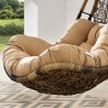 Modway Abate Wicker Rattan Outdoor Patio Swing Chair in Black Mocha - Lifestyle