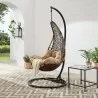Modway Abate Wicker Rattan Outdoor Patio Swing Chair in Black Mocha - Lifestyle - Modway Abate Wicker Rattan Outdoor Patio Swing Chair in Black Mocha - Lifestyle