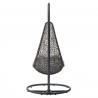 Modway Abate Wicker Rattan Outdoor Patio Swing Chair in Gray White - Back Angle
