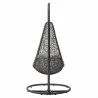 Modway Abate Wicker Rattan Outdoor Patio Swing Chair in Gray White - Back Angle - Modway Abate Wicker Rattan Outdoor Patio Swing Chair in Gray White - Back Angle