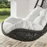 Modway Abate Wicker Rattan Outdoor Patio Swing Chair in Gray White - Lifestyle - Modway Abate Wicker Rattan Outdoor Patio Swing Chair in Gray White - Lifestyle
