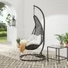 Modway Abate Wicker Rattan Outdoor Patio Swing Chair in Gray White - Lifestyle - Modway Abate Wicker Rattan Outdoor Patio Swing Chair in Gray White - Lifestyle