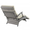 Modway Envisage Chaise Outdoor Patio Wicker Rattan Lounge Chair in Light Gray Beige - Back Side Angle