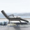 Modway Envisage Chaise Outdoor Patio Wicker Rattan Lounge Chair in Light Gray Charcoal - Lifestyle