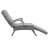 Modway Envisage Chaise Outdoor Patio Wicker Rattan Lounge Chair in Light Gray Gray - Reclined in Front Angle - Modway Envisage Chaise Outdoor Patio Wicker Rattan Lounge Chair in Light Gray Gray - Reclined in Front Angle