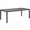 Modway Sojourn 9 Piece Outdoor Patio Sunbrella® Dining Set - Charcoal Navy - Table in Front Side Angle