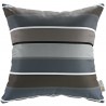 Modway Convene 3 Piece Outdoor Patio Sofa Set in Espresso White - Pillow in Front Angle