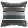 Modway Convene 3 Piece Outdoor Patio Sofa Set in Espresso White - Pillow in Front Angle - Modway Convene 3 Piece Outdoor Patio Sofa Set in Espresso White - Pillow in Front Angle