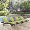 Modway Convene Chaise Outdoor Patio in Espresso Peridot - Set of Four - Lifestyle - Modway Convene Chaise Outdoor Patio in Espresso Peridot - Set of Four - Lifestyle