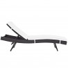 Modway Convene Chaise Outdoor Patio in Espresso White - Set of Six - Front Angle