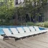 Modway Convene Chaise Outdoor Patio in Espresso White - Set of Six - Lifestyle - Modway Convene Chaise Outdoor Patio in Espresso White - Set of Six - Lifestyle