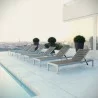 Modway Shore Chaise Outdoor Patio Aluminum in Silver Gray - Set of Six - Lifestyle - Modway Shore Chaise Outdoor Patio Aluminum in Silver Gray - Set of Six - Lifestyle