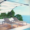 Modway Shore Chaise Outdoor Patio Aluminum in Silver Gray - Set of Two - Lifestyle