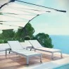 Modway Shore Chaise Outdoor Patio Aluminum in Silver White - Set of Two - Lifestyle - Modway Shore Chaise Outdoor Patio Aluminum in Silver White - Set of Two - Lifestyle