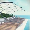 Modway Shore Chaise Outdoor Patio Aluminum in Silver Gray - Set of Six - Lifestyle - Modway Shore Chaise Outdoor Patio Aluminum in Silver Gray - Set of Six - Lifestyle