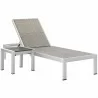 Modway Shore 2 Piece Outdoor Patio Set - Silver Gray - Set in Front Side Angle - Modway Shore 2 Piece Outdoor Patio Set - Silver Gray - Set in Front Side Angle