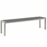 Modway Shore 3 Piece Outdoor Patio Aluminum Dining Set - Silver Gray - Chair in Front Side Angle - Modway Shore 3 Piece Outdoor Patio Aluminum Dining Set - Silver Gray - Chair in Front Side Angle