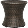 Modway Stage Round Outdoor Patio Side Table in Light Brown - Front Angle