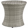 Modway Stage Round Outdoor Patio Side Table in Light Gray - Front Angle