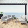 Modway Shore 7 Piece Outdoor Patio Sectional Sofa Set - Silver Gray - Lifestyle - Modway Shore 7 Piece Outdoor Patio Sectional Sofa Set - Silver Gray - Lifestyle