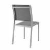 Modway Shore Side Chair Outdoor Patio Aluminum in Silver Gray - Set of Two - Back Side Angle - Modway Shore Side Chair Outdoor Patio Aluminum in Silver Gray - Set of Two - Back Side Angle