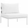 Modway Harmony Armless Outdoor Patio Aluminum Chair in White White - Front Side Angle - Modway Harmony Armless Outdoor Patio Aluminum Chair in White White - Front Side Angle