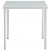 Modway Harmony Outdoor Patio Aluminum Side Table - White - Front Angle