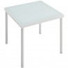 Modway Harmony Outdoor Patio Aluminum Side Table - White - Front Side Top Angle