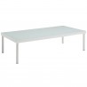 Modway Harmony Outdoor Patio Aluminum Coffee Table - White - Front Side Angle