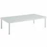 Modway Harmony Outdoor Patio Aluminum Coffee Table - White - Front Side Angle - Modway Harmony Outdoor Patio Aluminum Coffee Table - White - Front Side Angle