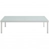 Modway Harmony Outdoor Patio Aluminum Coffee Table - White - Front Angle