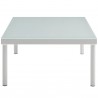 Modway Harmony Outdoor Patio Aluminum Coffee Table - White - Side Angle