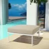 Modway Harmony Outdoor Patio Aluminum Ottoman in White Beige - Lifestyle - Modway Harmony Outdoor Patio Aluminum Ottoman in White Beige - Lifestyle