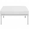 Modway Harmony Outdoor Patio Aluminum Ottoman in White White - Front Angle