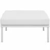 Modway Harmony Outdoor Patio Aluminum Ottoman in White White - Front Angle - Modway Harmony Outdoor Patio Aluminum Ottoman in White White - Front Angle
