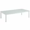 Modway Harmony 10 Piece Outdoor Patio Aluminum Sectional Sofa Set - White Navy - Table in Front Side Angle - Modway Harmony 10 Piece Outdoor Patio Aluminum Sectional Sofa Set - White Navy - Table in Front Side Angle