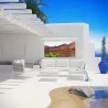 Modway Harmony 6 Piece Outdoor Patio Aluminum Sectional Sofa Set - White White - Lifestyle - Modway Harmony 6 Piece Outdoor Patio Aluminum Sectional Sofa Set - White White - Lifestyle