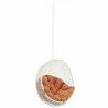 Modway Hide Outdoor Patio Swing Chair Without Stand in White Orange - Front Side Angle - Modway Hide Outdoor Patio Swing Chair Without Stand in White Orange - Front Side Angle