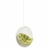 Modway Hide Outdoor Patio Swing Chair Without Stand in White Peridot - Front Side Angle - Modway Hide Outdoor Patio Swing Chair Without Stand in White Peridot - Front Side Angle