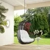 Modway Whisk Outdoor Patio Swing Chair Without Stand in White - Lifestyle - Modway Whisk Outdoor Patio Swing Chair Without Stand in White - Lifestyle